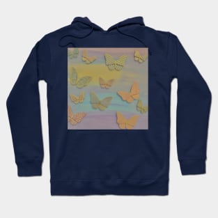 Pastel Gold Butterflies Hoodie